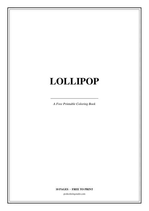 Cover of the free printable lollipop coloring book
