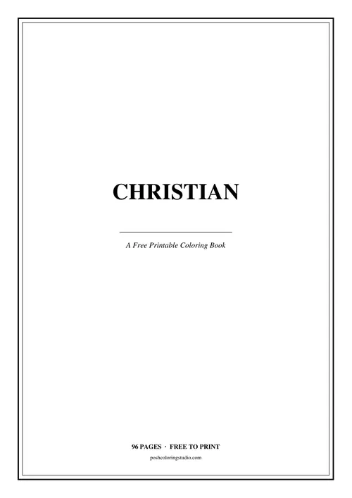 Cover of the free printable christian coloring book