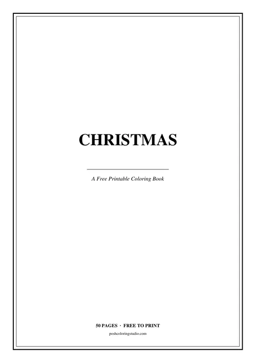 Cover of the free printable christmas coloring book