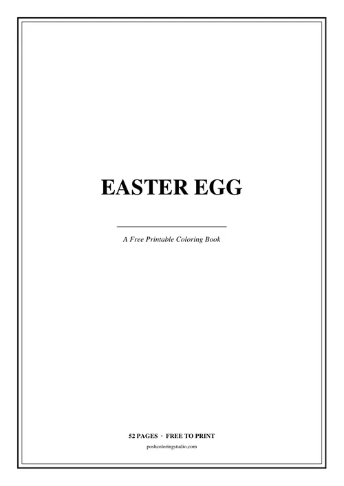 Cover of the free printable easter egg coloring book
