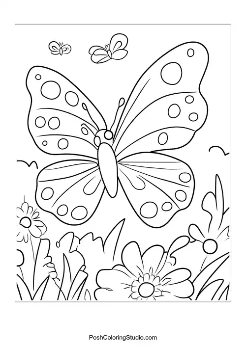 A butterfly with intricate designs rests on a flower.