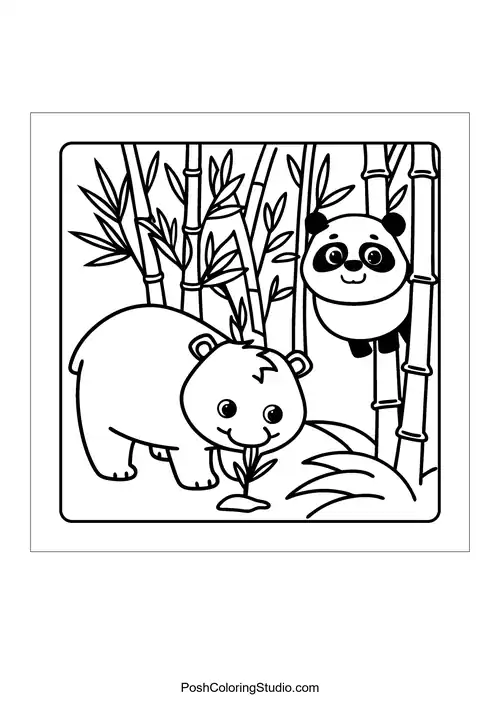 An otter playing by a pond with dragonflies flying around — free printable capybara coloring page
