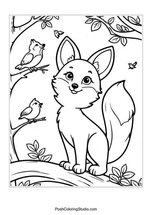 A fox standing proudly on a hilltop.