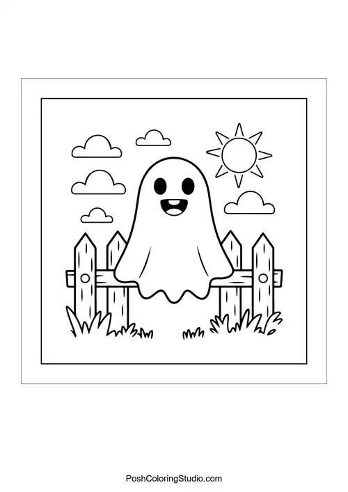 A ghost spinning in a whirlwind of leaves.