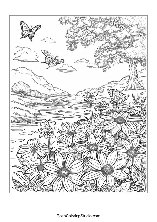 Botanical Coloring Pages sample thumbnail