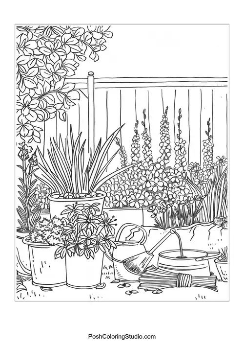 A collection of flowers and plants in a natural setting.
