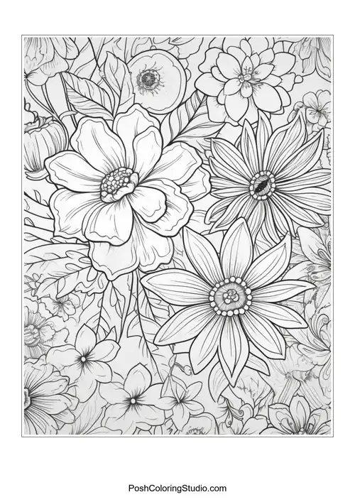A collection of daisies with varying petal shapes.