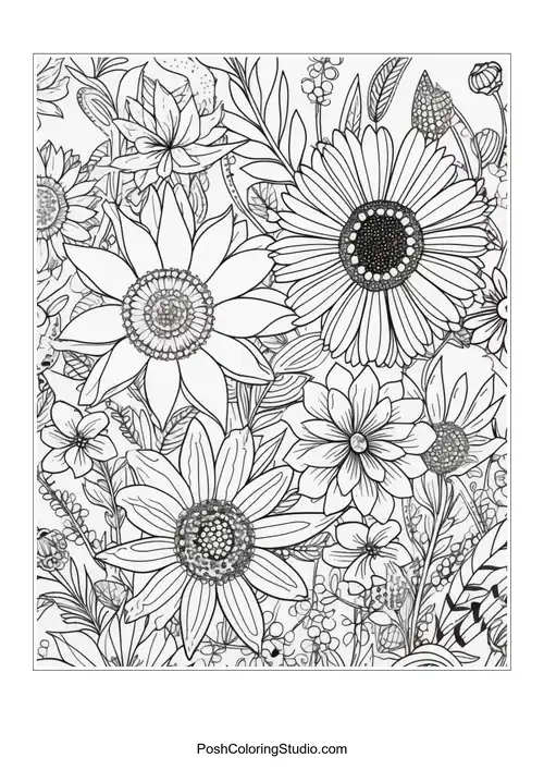 A collection of daisies with varying petal shapes.