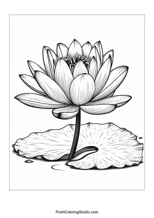 A group of lotus flowers with a prominent leaf in the background.