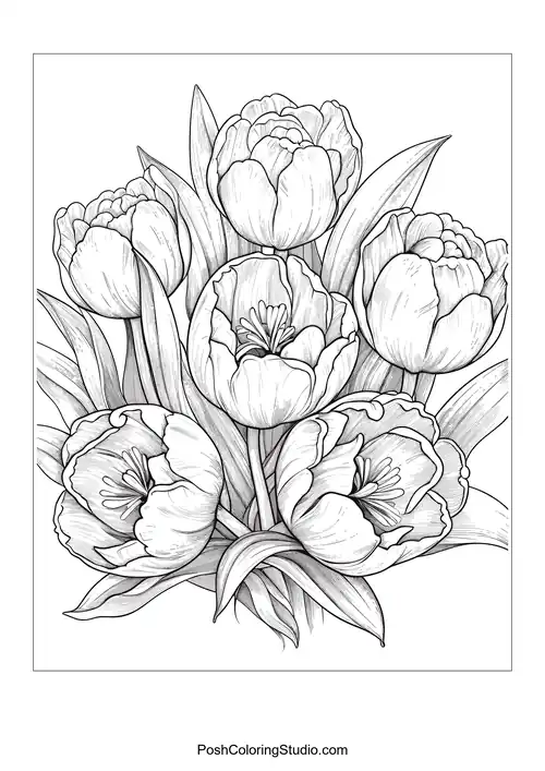 A large flower surrounded by intricate leaves.