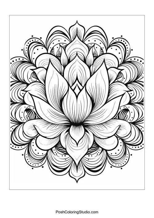 A detailed bouquet of tulips with flowing leaves.