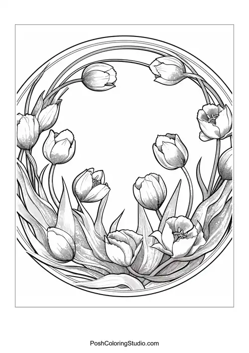A group of tulips with smooth lines and elegant shapes.