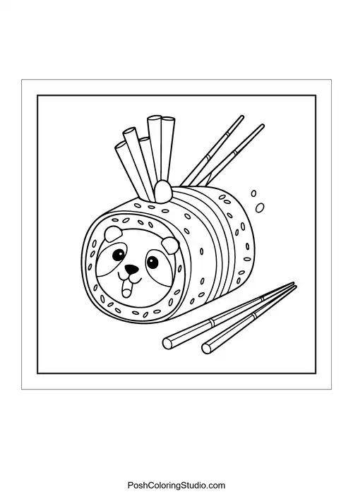 A starfish character with sushi on a plate.