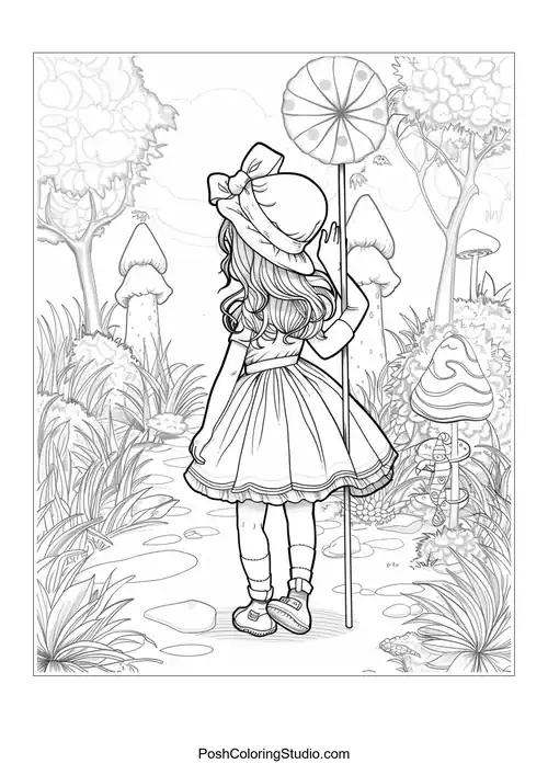 Candy Kids Coloring Pages sample thumbnail