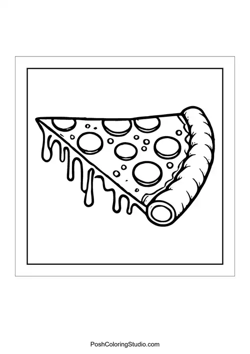 A slice of pizza dripping with cheese.