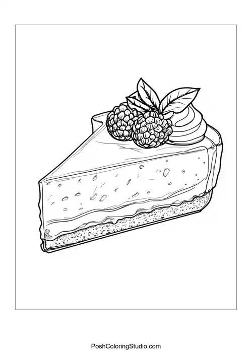 A slice of cake topped with a pear and leaves.