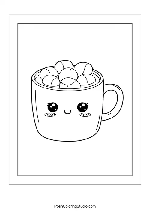 Hot Chocolate Coloring Pages sample thumbnail