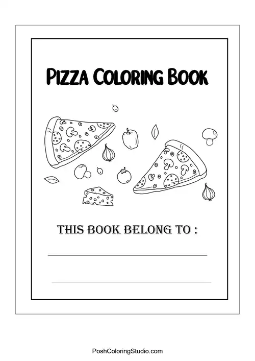 Pizza Kids Coloring Pages sample thumbnail