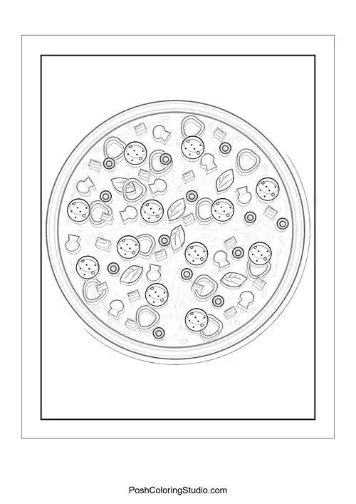 A pizza slice with a big smile and pepperoni toppings.