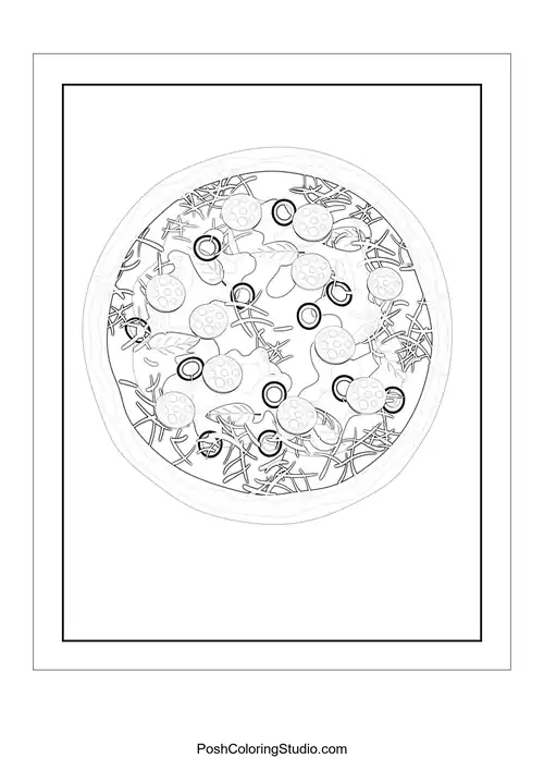 A pizza slice with a big smile and pepperoni toppings.