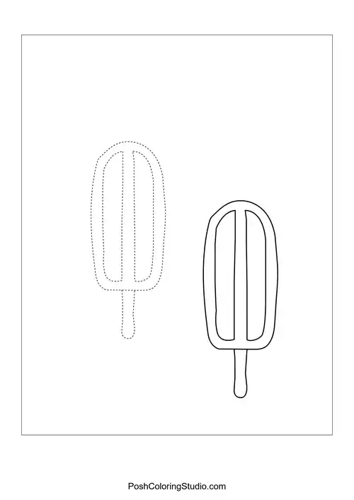 Two popsicles with a playful font spelling 'POPSICLES'.