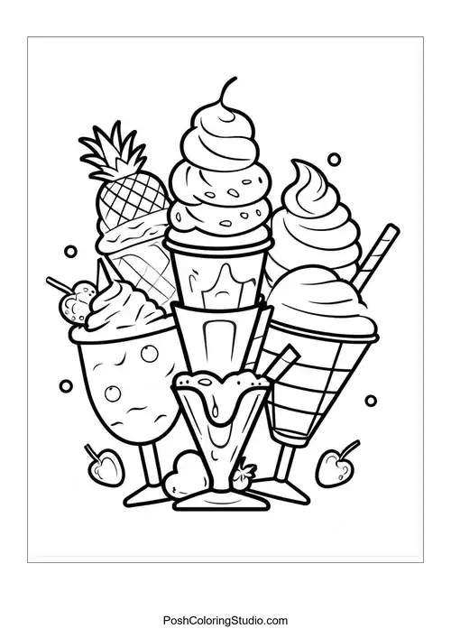 An instruction page with guidelines for coloring hot cocoa.