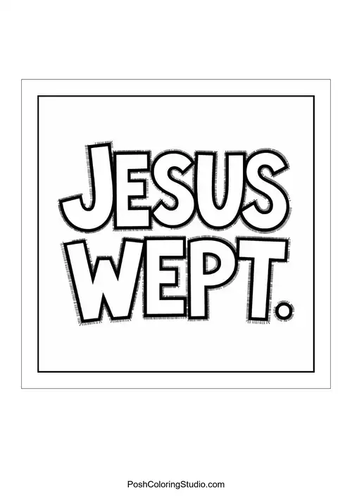 The phrase 'Jesus Wept.' in bold letters.