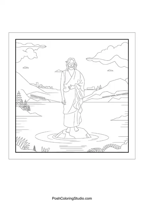 A figure of Jesus with a tearful expression.