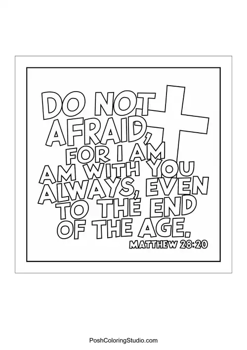 A cross with a Bible verse about fear.