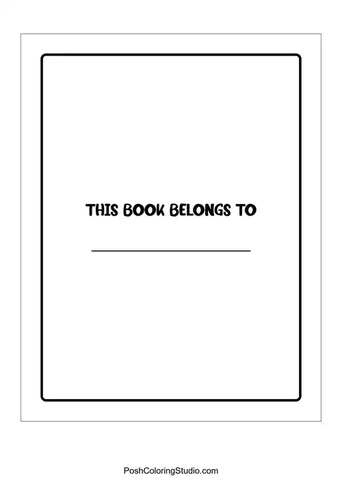 A blank page labeled 'This book belongs to' for personalization.