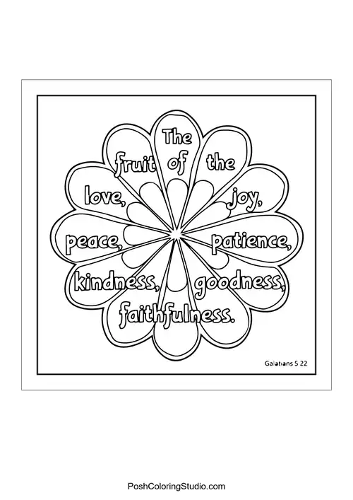 Inspirational Bible Verse Coloring Pages sample thumbnail