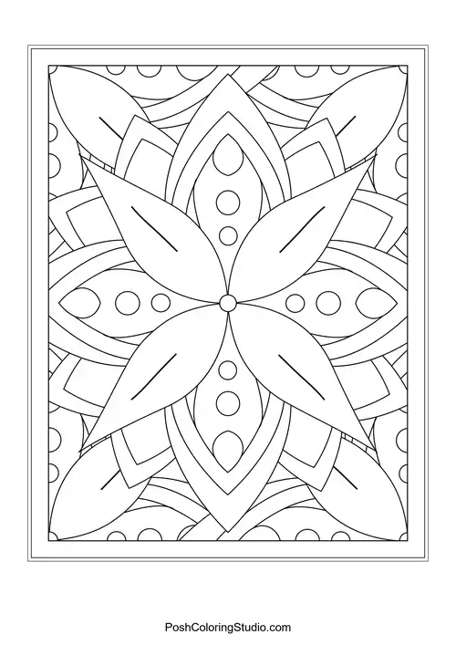 Geometric Mandala Coloring Pages sample thumbnail