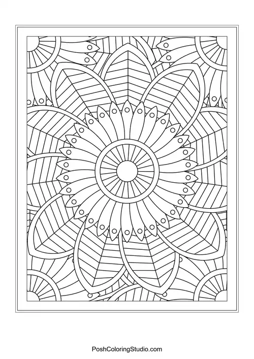A floral arrangement with elongated petals and decorative elements.