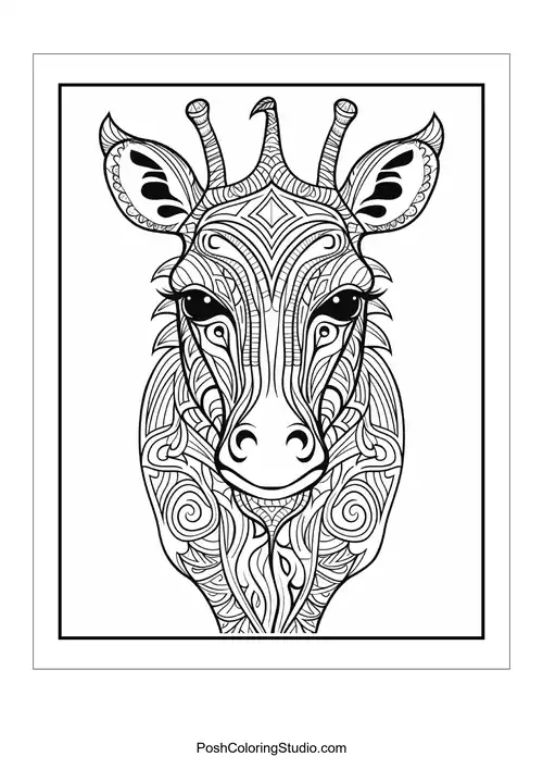 A lion's face with decorative elements and a bold expression.