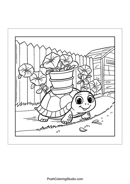 A bunny relaxes among flowers and a cup.