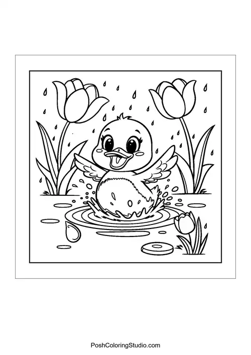 An otter resting on a lily pad in a pond.