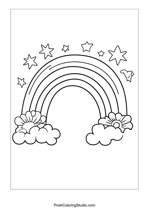 Rainbow Coloring Pages sample thumbnail