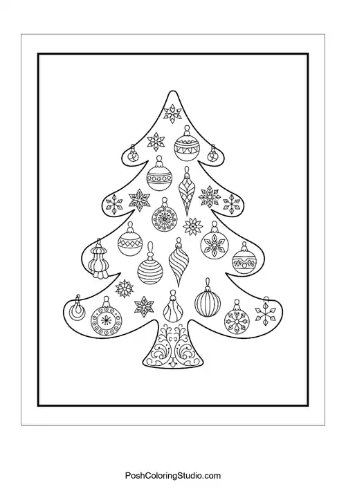 An ornament featuring holly and swirling designs.