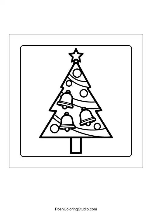 A tree with various decorative elements hanging from its branches.