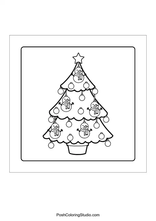A tree with a variety of hanging ornaments and decorations.