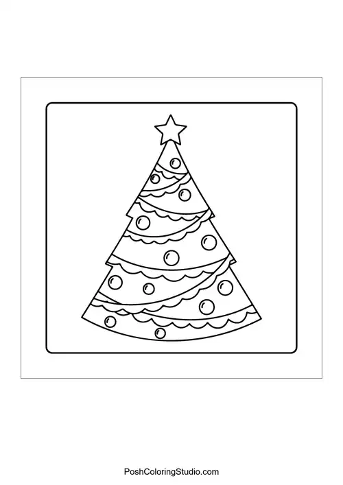A tree with a simple design and few decorations.