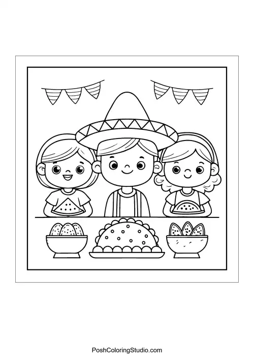 Three conga drums with musical notes around them.