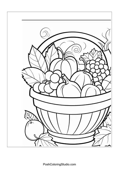 A basket filled with a variety of fruits.