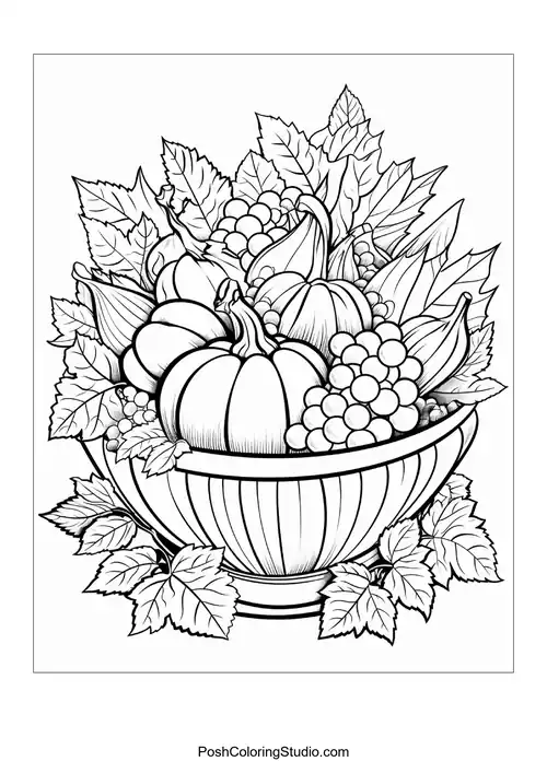 A bowl filled with assorted fruits and vegetables.